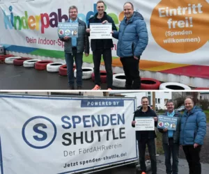 Spende von 2.000 EUR an Spenden-Shuttle, Dezember 2023